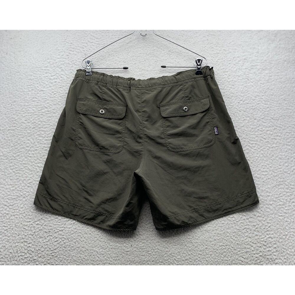 Patagonia Hiking Shorts Womens 14 6.5" Green Nylon Outdoors Zip Pockets Packable - Picture 2 of 9